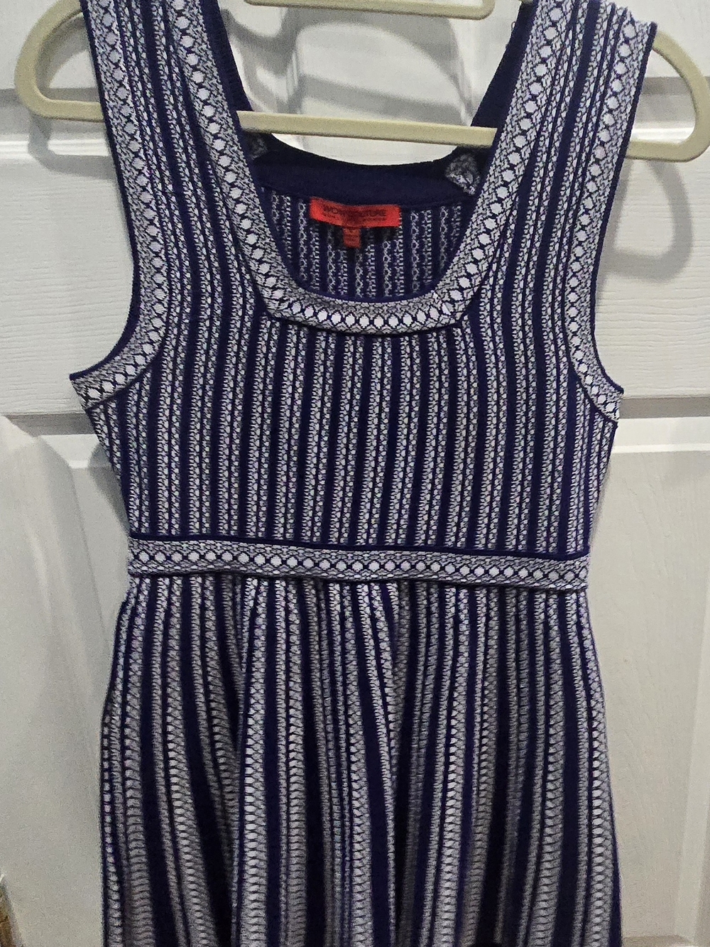 WOW Couture Navy and White Striped Mini Dress